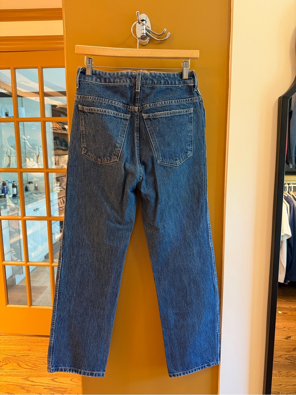 KHAITE Abigail High Rise Straight Leg Jeans Blue - Picture 4 of 7